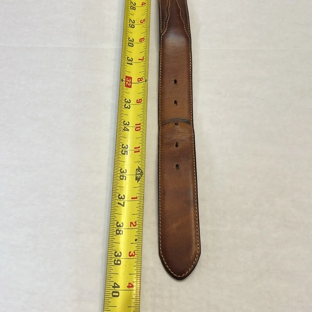 MENS SILVER CREEK WESTERN BROWN  LEATHER BELT 34